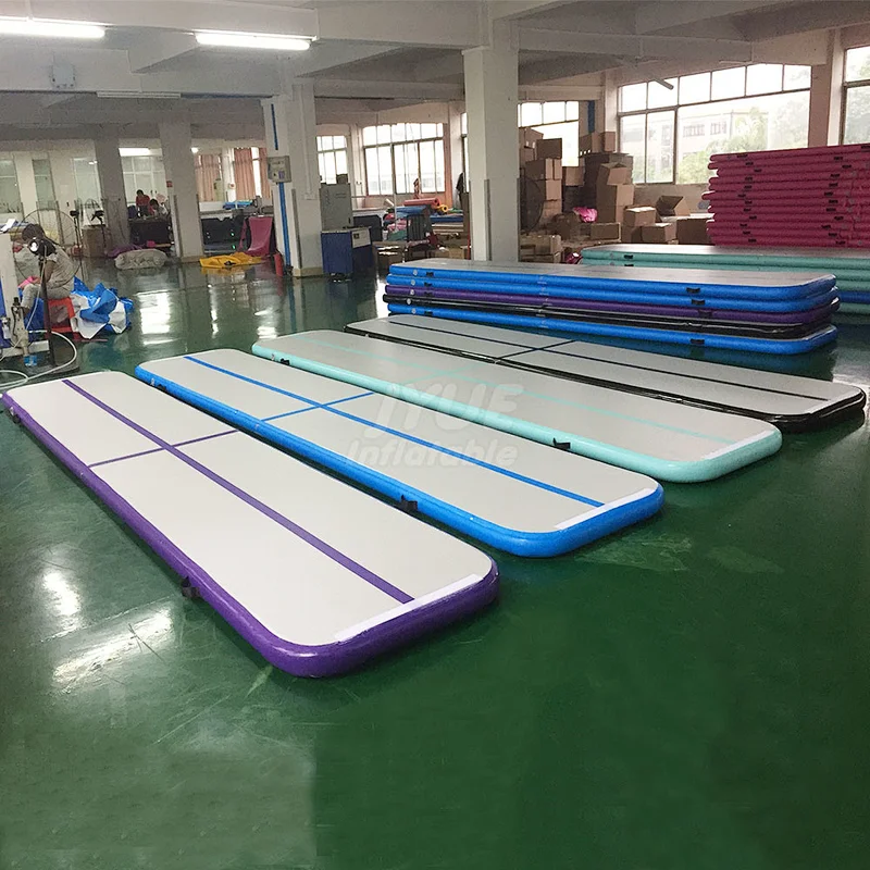 3m 4m 5m 6m 8m 9m 10m 12m Hot Rainbow AirTrack P1 P2 Gymnastics Tumbling Mat Air Floor Factory Custom Logo Inflatable Air Track