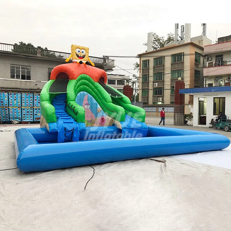 Cheap Commercial Summer Outdoor Aqua Game Big Kids Inflatable Fun Park with Slide ,Water Inflatable Park