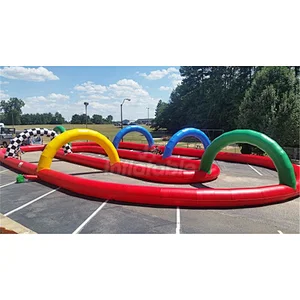 Outdoor Inflatable Zorb Ball Race Track, Go Kart Racing Track Games Factory Price