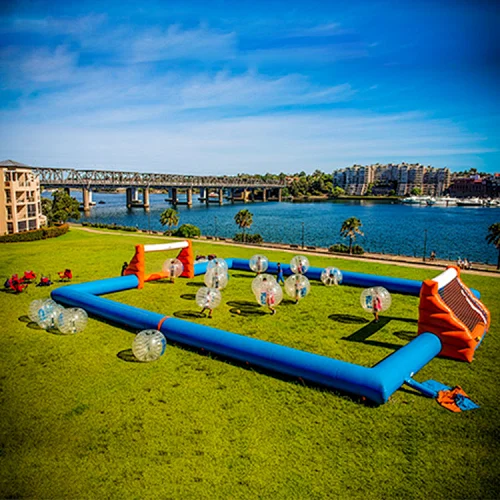 Guangzhou Factory Price Giant Inflatable Soapy Football Stadium Play Football Game From China Supplier
