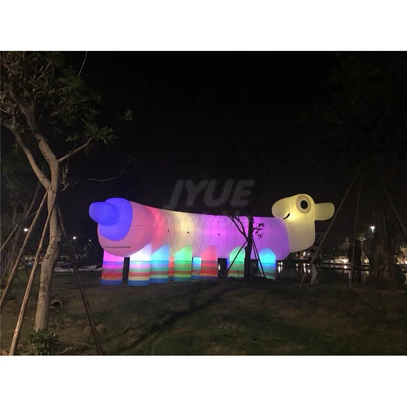 Outdoor customize  Decoration lovely Inflatable caterpillar led For parks
