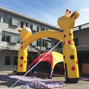 Outdoor Durable  Giraffe Inflatable Advertising Arch For Promotion Events