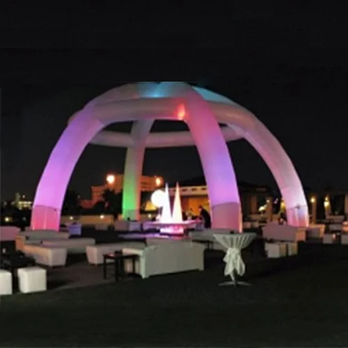 Custom Logo Portable 6 Legs Inflatable Spider Dome Tent With LED Light For Advertising
