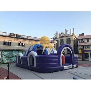 Kids Giant Quality Indoor Attractive Super Fun  Obstacle Challenge The Beast  Amusement Inflatable Theme Park For Sell