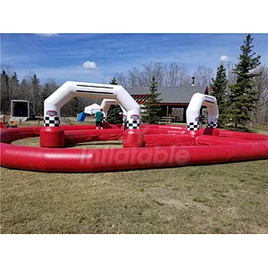 Outdoor Inflatable Zorb Ball Race Track, Go Kart Racing Track Games Factory Price