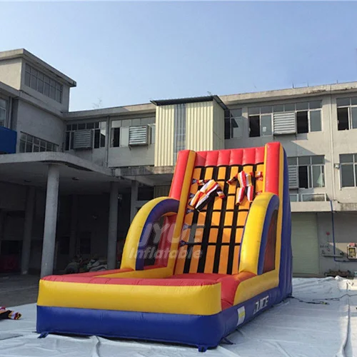 PVC Material Inflatable Sticky Wall Inflatable Sticky Climbing Wall With Suits For Kids