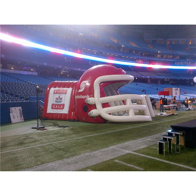 Hot Sale Attractive Giant Inflatable Soccer Football Helmet Entrance Tunnel Tent For Sport Event