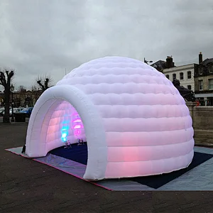 High Quality Best Igloo Dome Camping Party Tent With LED Inflatable Light Tent