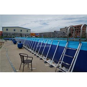 Newest Type Customized Inflatable Swimming Rectangular Metal Frame Pool For Sale
