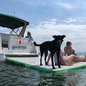 Water Entertainment Drop Stitch Material Anti UV EVA Foam Deck Pad Floating Air Sup Inflatable Yacht Platform Dock