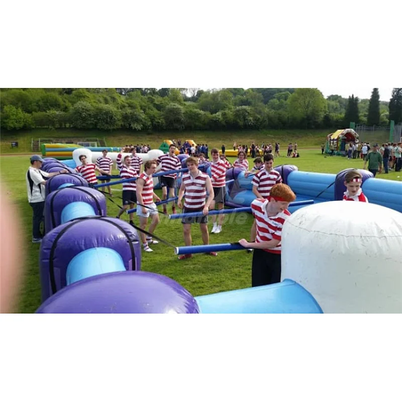 Popular Inflatable Table Football Field ,Giant Outdoor Inflatable Human Table Football Games For Sale