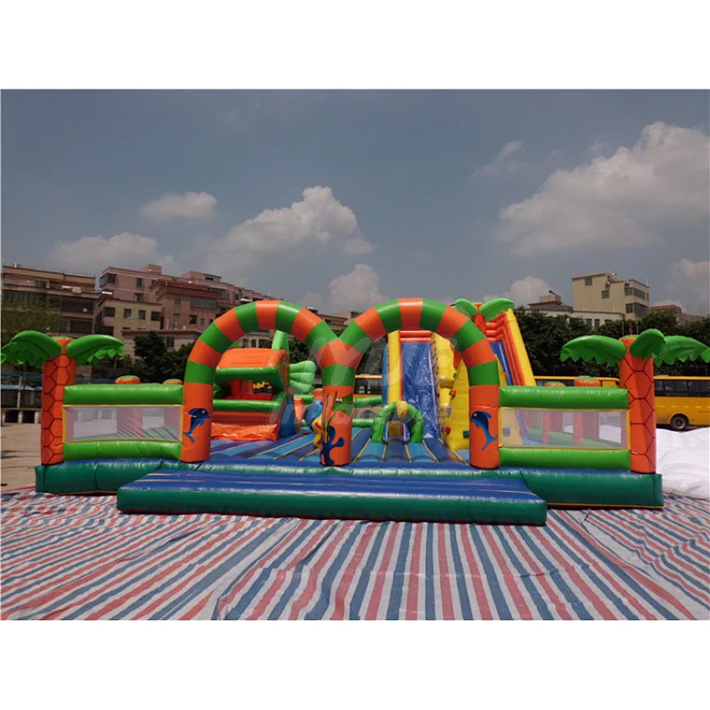 Jungle Theme Indoor Toddler Inflatable Bouncer Bouncy Castle , Inflatable Playhouse For Kids