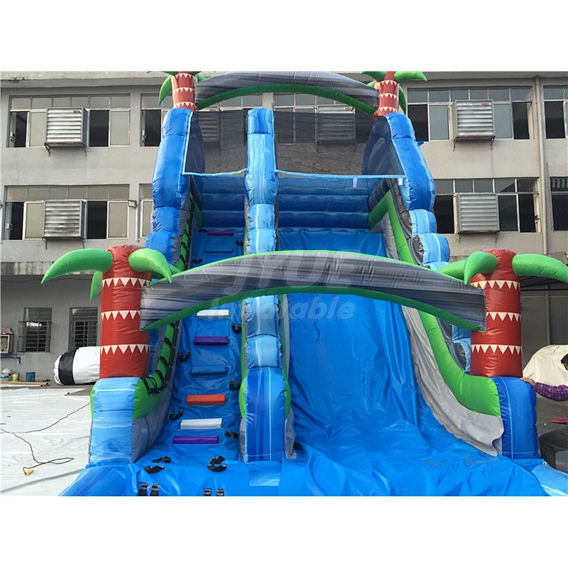 Hot Tropical Cheap Water Slide Jumper ,Blow Up Inflatable Water Slide And Pool