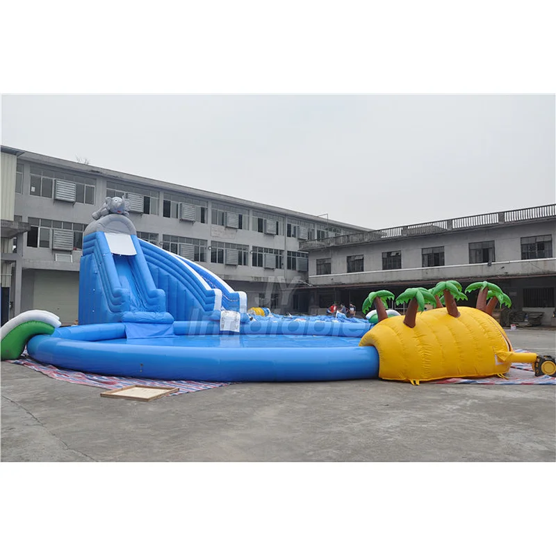 Blow Up Water Park Inflatable Backyard Water Slide And Pool
