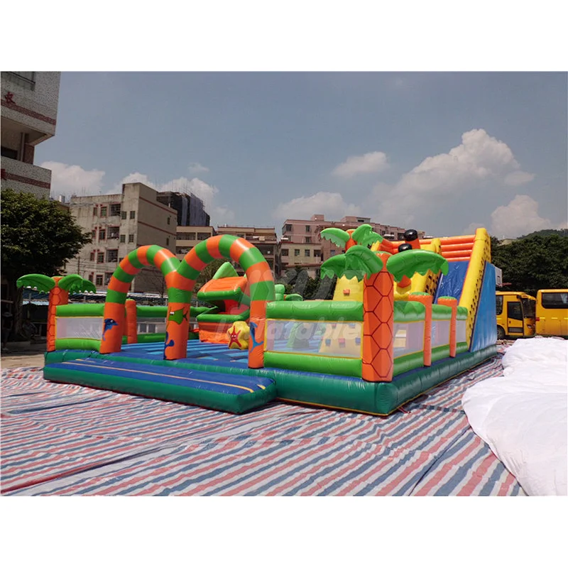 Jungle Theme Indoor Toddler Inflatable Bouncer Bouncy Castle , Inflatable Playhouse For Kids