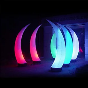 Advertising Party Club Decoration Inflatable LED Columns With Blower
