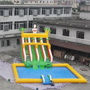 Blow Up Water Pool Slide Kids Inflatable Mini Water Park For Summer