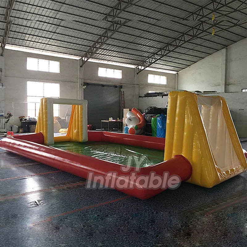 Soapy Inflatable Water Soap Soccer Field Game/ Inflatable Soap Football Field Pitch Court Arena For Sale