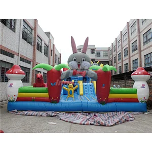 Factory Blow Up Playhouse Inside Rabbit Kids Bounce Jump House For Garden