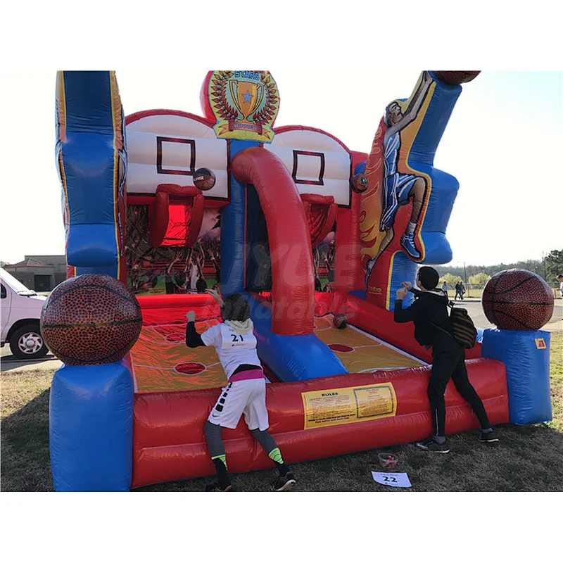 Inflatable Shooting Stars Interactive Game Giant Inflatable Basketball Hook Shooting Sport For sale