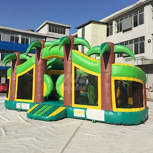 New Jungle Inflatable Big Fun City Amusement Park Kids Inflatable Playground With Protect Cover