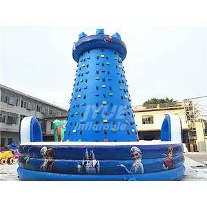 Giant Inflatable Volcano Rock Climbing Wall , Inflatable Climbing Mountain For Sale 9M
