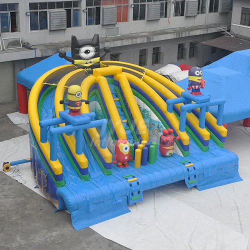 Minions Them Pool Water Slide Inflatable , Water Slide For Swimming Pool Inflatable