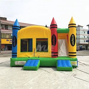 Commercial Outdoor Caryon Inflatable Bouncer Slide Combo For Kids