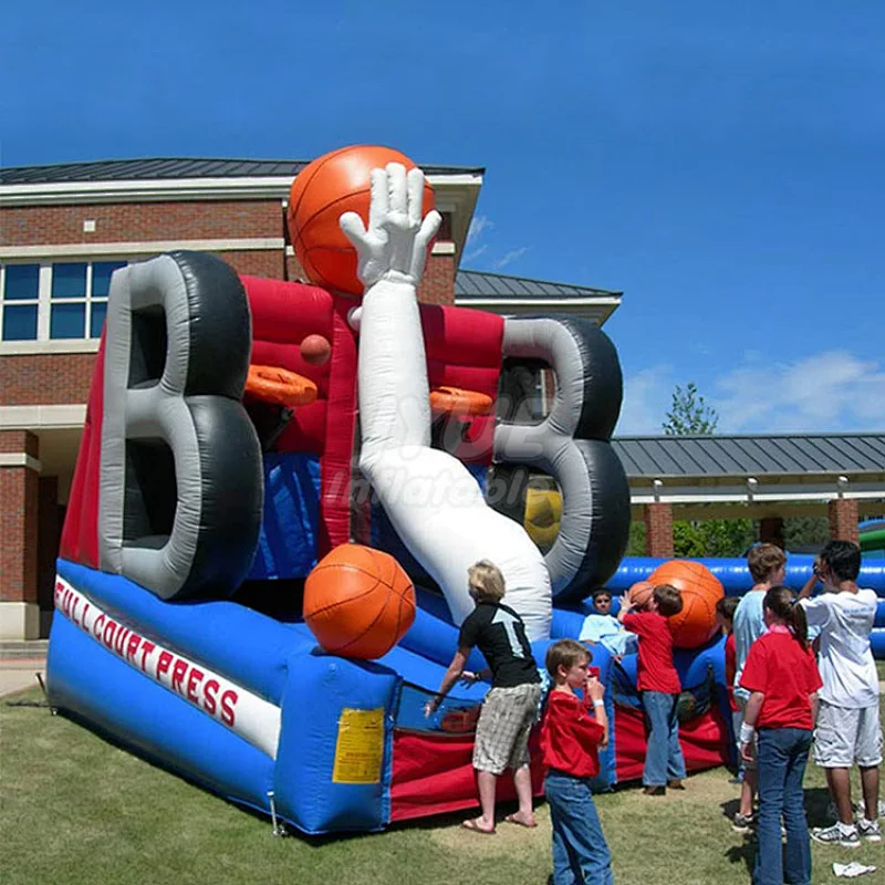 Inflatable Shooting Stars Interactive Game Giant Inflatable Basketball Hook Shooting Sport For sale