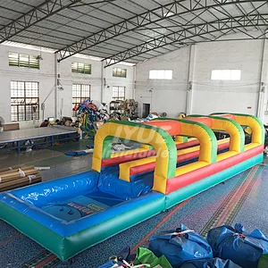 Great Funny Custom Inflatable Water Slide Slip N Slide With Swimming Pool Rentals