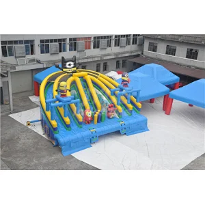 Minions Them Pool Water Slide Inflatable , Water Slide For Swimming Pool Inflatable