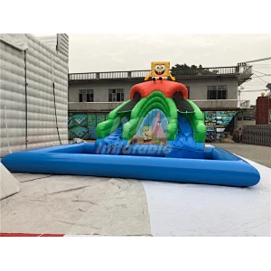Cheap Commercial Summer Outdoor Aqua Game Big Kids Inflatable Fun Park with Slide ,Water Inflatable Park