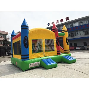 Commercial Outdoor Caryon Inflatable Bouncer Slide Combo For Kids