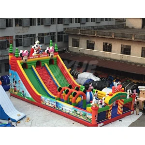China Used Commercial Kids Inflatable Bouncy Playground Football Theme Inflatable Indoor Playground Equipment For Amusement Park