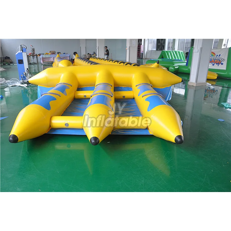 PVC Inflatable Ocean Float Rider 6 Seats Fly Fish Towable Tube Inflatable Flying Fish For Water Sport Game