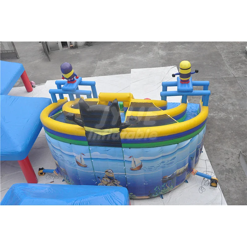 Minions Them Pool Water Slide Inflatable , Water Slide For Swimming Pool Inflatable