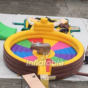 Outdoor Sport Game Exciting Electric Bull Game Ride Inflatable Mechanical Bull Rodeo For Sale