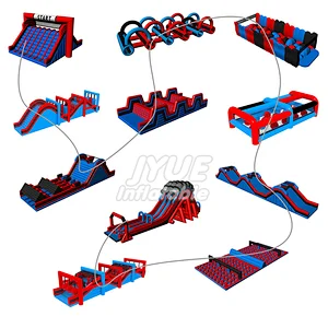 Commercial Adult Waterproof Outdoor Obstacle Course Equipment Inflatable 5k Obstacle