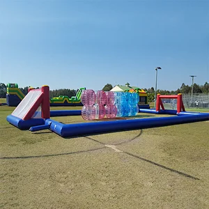 Customized Outdoor Portable Slippery Inflatable Soap Football Soccer Filed Court Arena