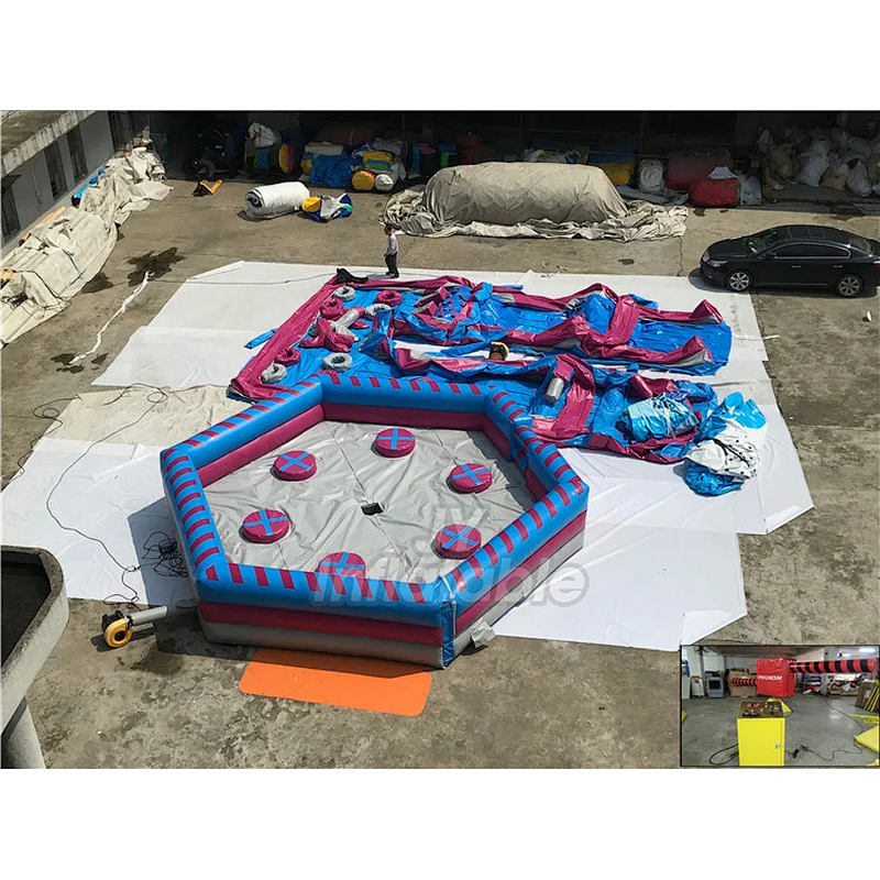 Inflatable Meltdown Jump Bar / Wipe Out Race Challenge Sport Game For Sale