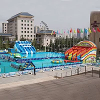 PVC Above Ground Metal Frame Pool Water Park Frame Steel Swimming Pool For Sale
