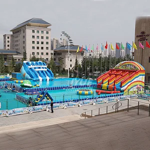 PVC Above Ground Metal Frame Pool Water Park Frame Steel Swimming Pool For Sale