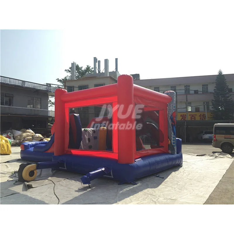 Spider-Man Kids Fun Bounce Castle Commercial Inflatable Bounce House With Slide