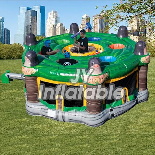 Adults Outdoor Interactive Super Fun Whack A Mole Inflatable Team Game For Company or Group Activity