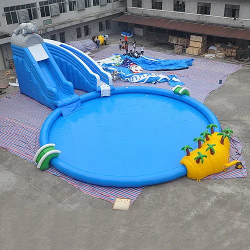 Blow Up Water Park Inflatable Backyard Water Slide And Pool