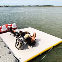Water Entertainment Drop Stitch Material Anti UV EVA Foam Deck Pad Floating Air Sup Inflatable Yacht Platform Dock