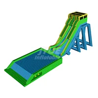 NEW Free Fall Crazy Drop Kick Waterslide Large Inflatable Roller Coaster Slides Inflatable Dropkick Water Slide For Adults