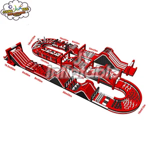 2019 New Design Custom Made Funny Outdoor Crazy Games Adult Kids Inflatable 5k Obstacle Course for Sale