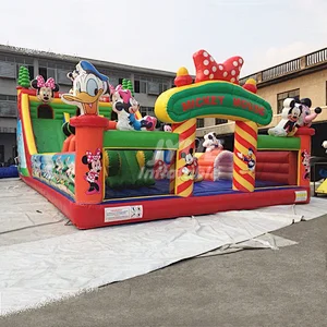 China Used Commercial Kids Inflatable Bouncy Playground Football Theme Inflatable Indoor Playground Equipment For Amusement Park