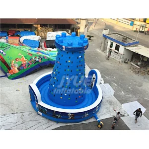 Giant Inflatable Volcano Rock Climbing Wall , Inflatable Climbing Mountain For Sale 9M